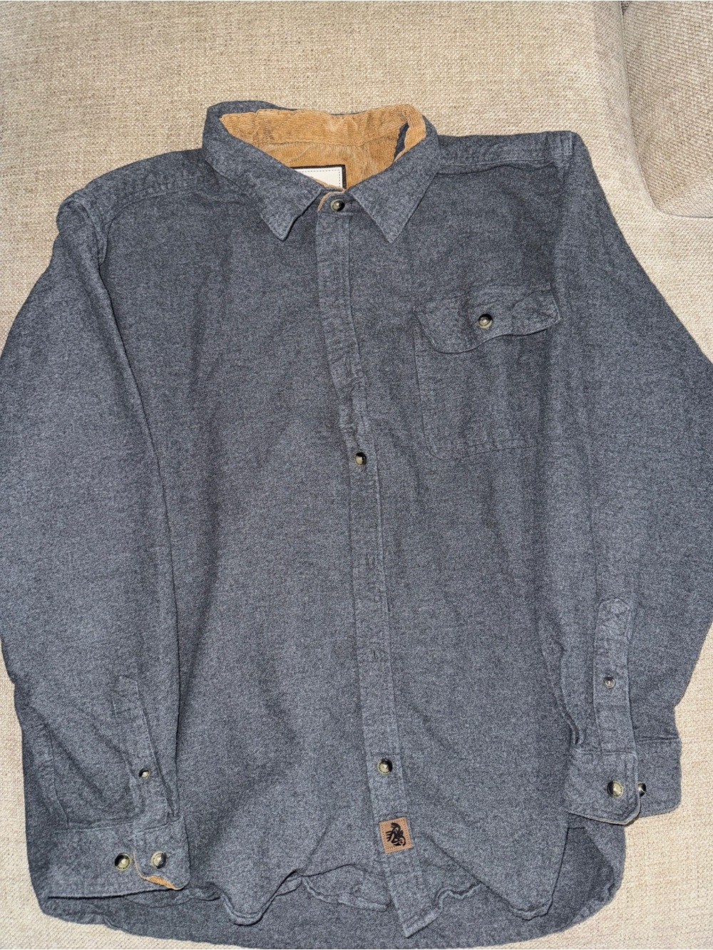 Legendary Whitetails Charcoal Gray Pullover with Tan Trim
